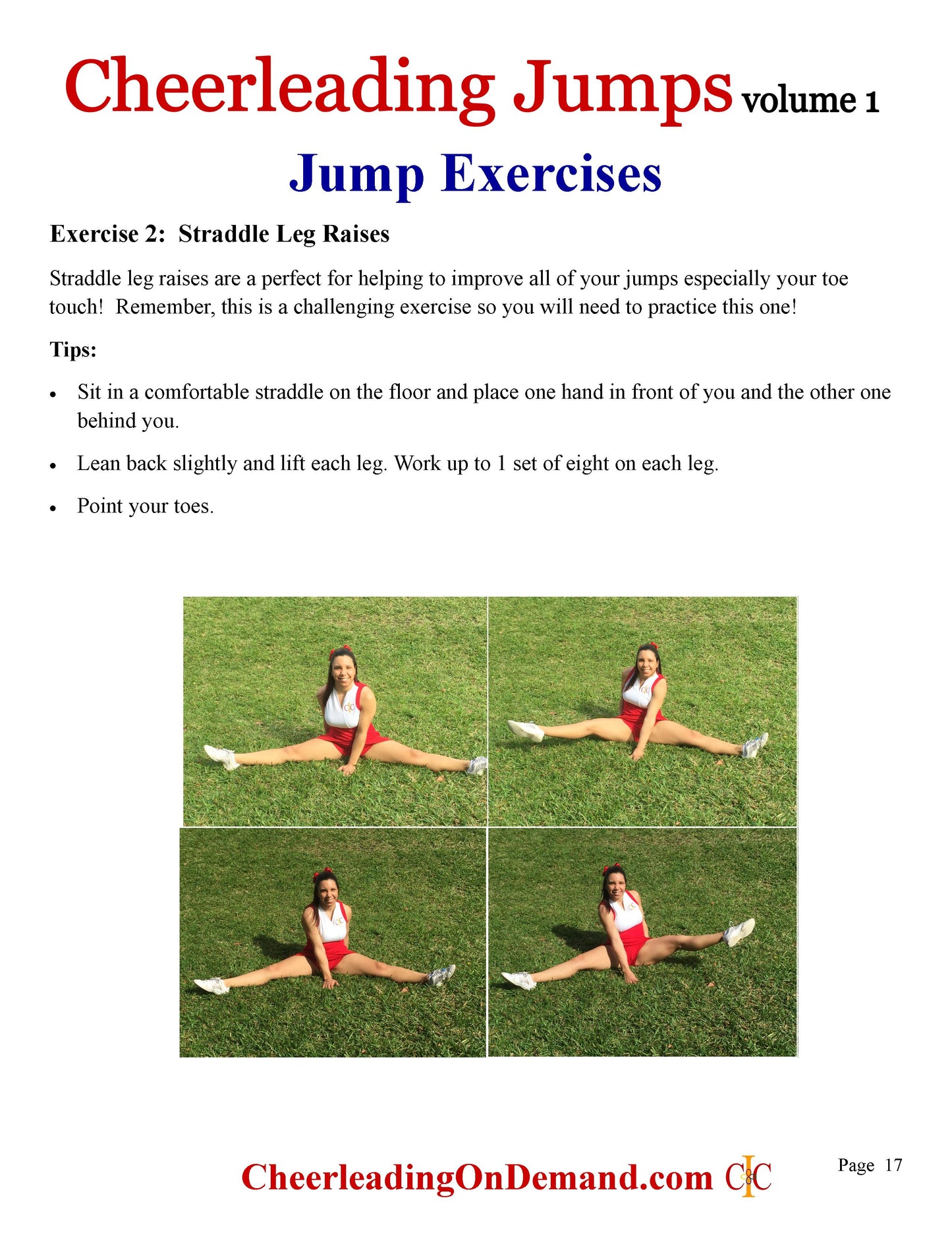 straddle jump cheerleading